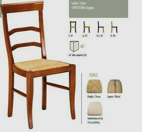 Sedia massello faggio - in,