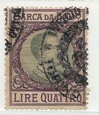 ITALIA REGNO 1917 Vittorio Emanuele III - Marca da Bollo Lire 4