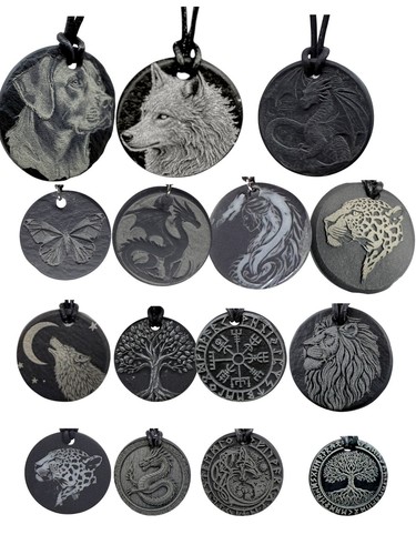 Handmade slate pendant - handmade,