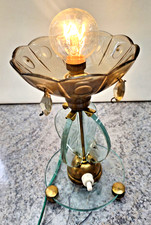 Lampada abat-jour  Italia anni 60 Vintage in  vetro e ottone