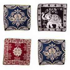 Embroidered Bordered Cushion