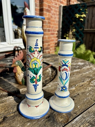 Due candelabri dipinti mano - candelabri,