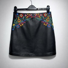 Zara minigonna ecopelle donna