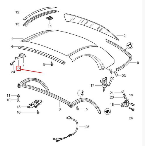 Tappo rigido porsche boxster - tappo,