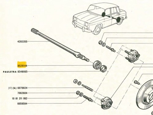 Renault r10 cuscinetto - r8/r10,