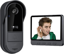 Citofono Con Telecamera 1080P Videocitofono Senza Fili Da Esterno 2.4G Campanell