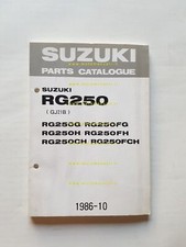 SUZUKI RG 250 G-FG-H-FH-CH-FCH 1986 catalogo ricambi originale parts catalog