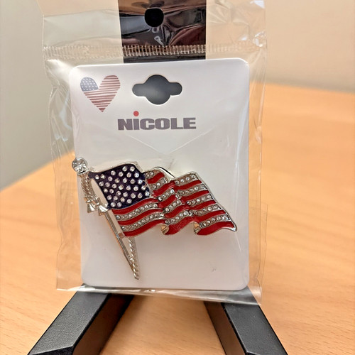 Spilla bandiera americana oro