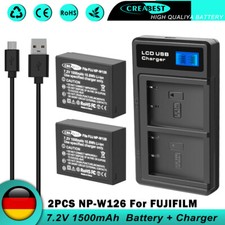 2x NP-W126 W126S batteria +