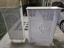 Doppio Copri termosifone Coperchio Radiatore In Ferro Battuto Bianco