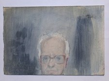 VIRIO BRESCIANI Autoritratto  t.m. su cartoncino 20x29  Pietrasanta Versilia