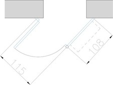 Vetrina locale commerciale H 300 con porta in alluminio e vetro anti sfondamento