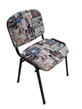 SEDIA POLTRONCINA SALA ATTESA UFFICIO STUDIO CONFERENZE IN TESSUTO FANTASIA