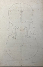 MUSICA-LIUTERIA-ANTICO PROGETTO DI VIOLINO-DISEGNO ORIGINALE-INTERESSANTE