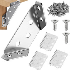 Staffe Angolari, 30 Pezzi Squadrette Angolari Con 180 Viti, Acciaio Inossidabile