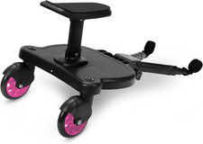 Passeggino Con Sedile, Pedana Universale per Bambini, Design a Due Ruote a 360°,