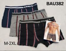 6 BOXER UOMO BACI & ABBRACCI BAU382  IN COTONE ELASTICIZZATO COLORATO LOGATO