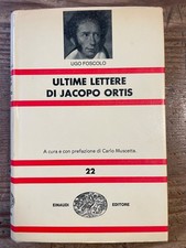 Ugo FOSCOLO- ULTIME LETTERE DI JACOPO ORTIS -NUR-EINAUDI 1968