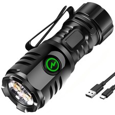 LEKIA Torcia LED 5000 Lumens Torcia Magnetica EDC Ricaricabile di Tipo C 8