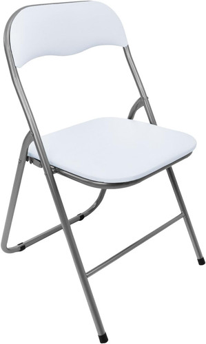 Sedia pieghevole bianca - sedia,