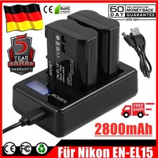 2 x batteria 2800 mAh EN-EL15