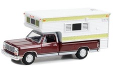 DODGE RAM D-250 Royal con Camper - 1981 - rosso scuro - Greenlight 1:64