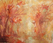 Dipinto ad olio vintage grande