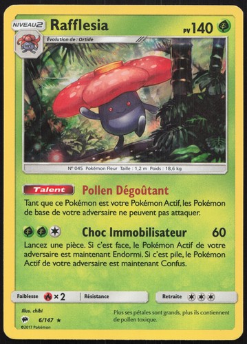 Carte pokémon rafflesia - carte,