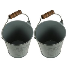  2 Pezzi Vaso in Metallo Contenitori per Disposizione Fiori Vaso Decorativo Fioriera