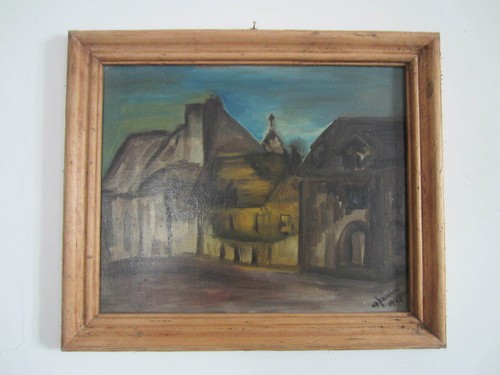Quadro olio cartoncino - olio, su