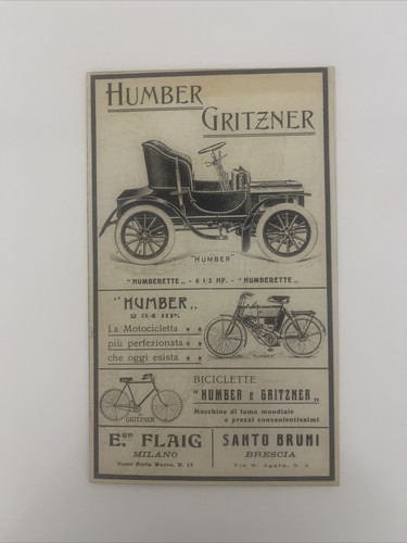 Humber gritzner pubblicità - humber,