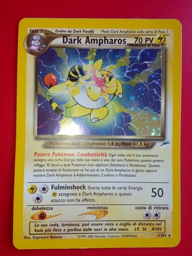 Pokemon card dark ampharos - card, neo