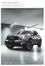 Catalogue brochure Infiniti QX70 S Design 2015 Belgique en français