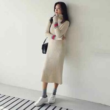 Elegante vestito abito beige