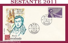 ITALIA FDC ROMA CENTENARIO MORTE SAVERIO MERCADANTE 1970  ANNULLO BARI G240a