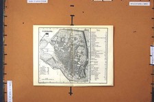 Antica Stampa Originale Mappa