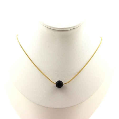 Collana perla onice nero - 1,