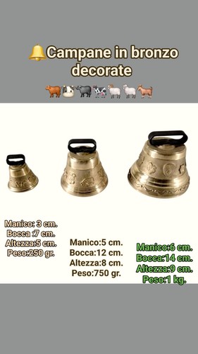 Campana bronzo decorata per - campana,
