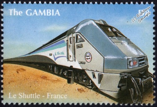 Timbro treno elettrico - , tunnel