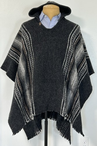 Poncho con cappuccio - , lama
