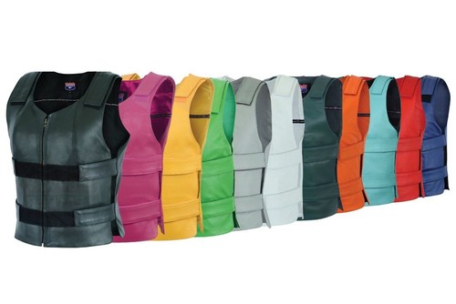 Hl14945 gilet moto pelle - in,