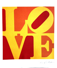 Robert-Indiana Litografia Guggenheim Museum COA originale numerata firmata op&