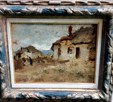 DIPINTO -SCUOLA PIEMONTESE FINE XIX SECOLO DELLEANI-TAVERNIER-SACHERI-DATATO