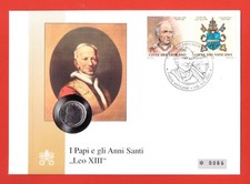 PAPA LEONE XIII * CON MONETA