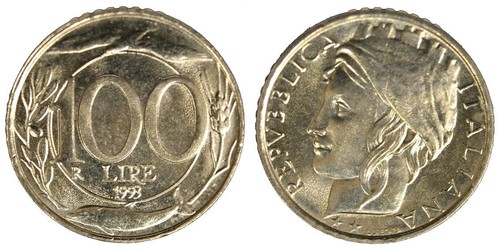 100 lire 1993 turrita - -,