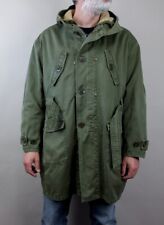 Parka  giacca uomo  - verde militare - vintage - imbottito fodera - con cintura