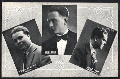 Cartolina cantanti lirici