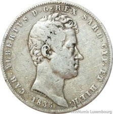 R9410 Rare Italy 5 Lire Carlo