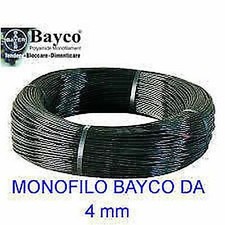 Monofilo Bayco da 4 mm nero in