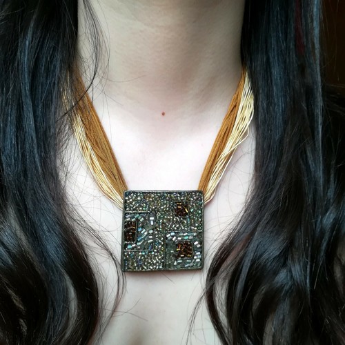 Collana multifilo marrone - , e